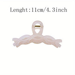 Pink Acrylic Large Hair Claw Frosted Shark Claw Ponytail Holder