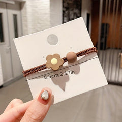 Bunny Pattern Hair Tie Elastic Rubber Band Ponytail Hair Rope
