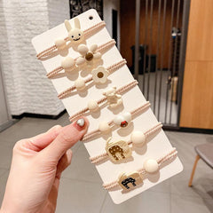 Bunny Pattern Hair Tie Elastic Rubber Band Ponytail Hair Rope