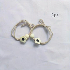 Bunny Pattern Hair Tie Elastic Rubber Band Ponytail Hair Rope