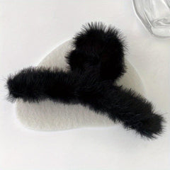 Large Shark Claw Hair Clip Plush Hair Claw Women's Hair Accessories