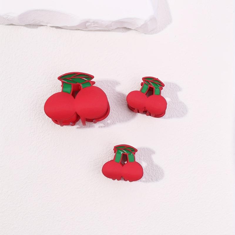 3pcs Cherry Shaped Hair Claw Clip for Girls Baby Sweet Hair Clip