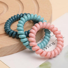 Candy Spiral Hair Tie Solid Hair Rope for Women Girls