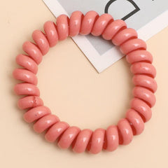 Candy Spiral Hair Tie Solid Hair Rope for Women Girls