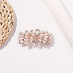 Faux Pearl Rhinestone Bow Hair Clip for Women Girls