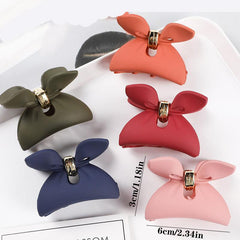 Solid Hair Claw Bowknot Shape Ponytail Holder