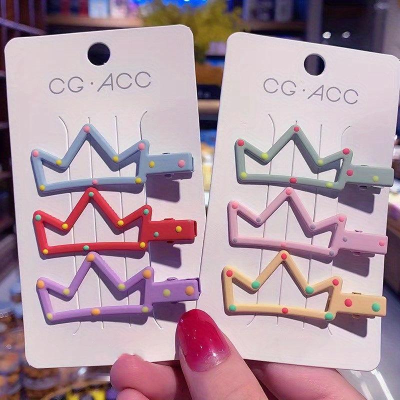 Crown Shaped Candy Hair Clip for Women Girls