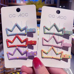 Crown Shaped Candy Hair Clip for Women Girls