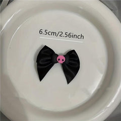 2 Pcs Skull Bow Hair Clip for Girls Women