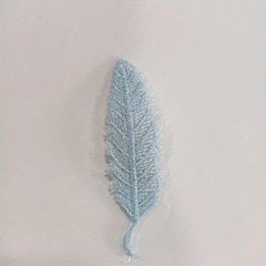 Macaroon Leaf Shaped Hair Clip Embroidered Leaves Decor Hair Clip
