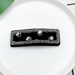 Rhinestone Solid Hair Clip Hair Accessories For Women 2pcs