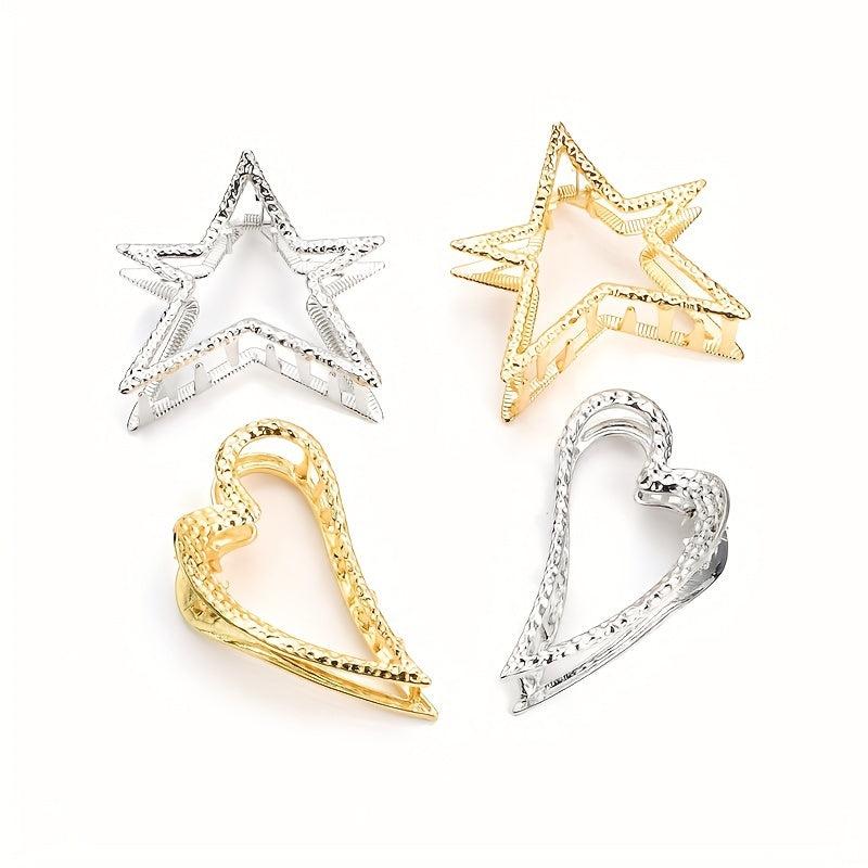 Heart Shaped Hair Claw Hollow Nonslip Hair Claw For Ponytail
