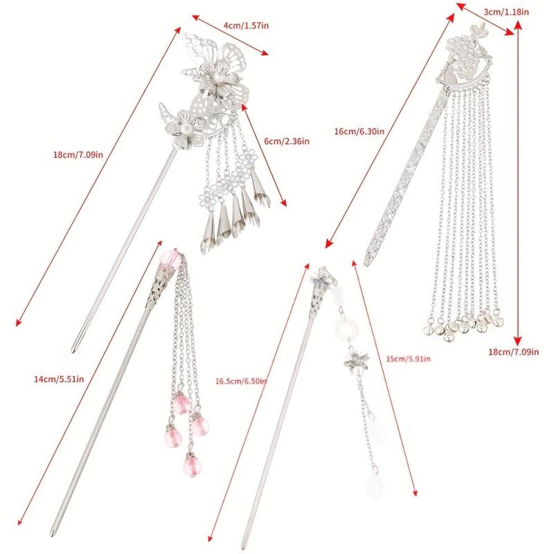 Tassel Decor Hollow Hair Pin Wedding Headwear
