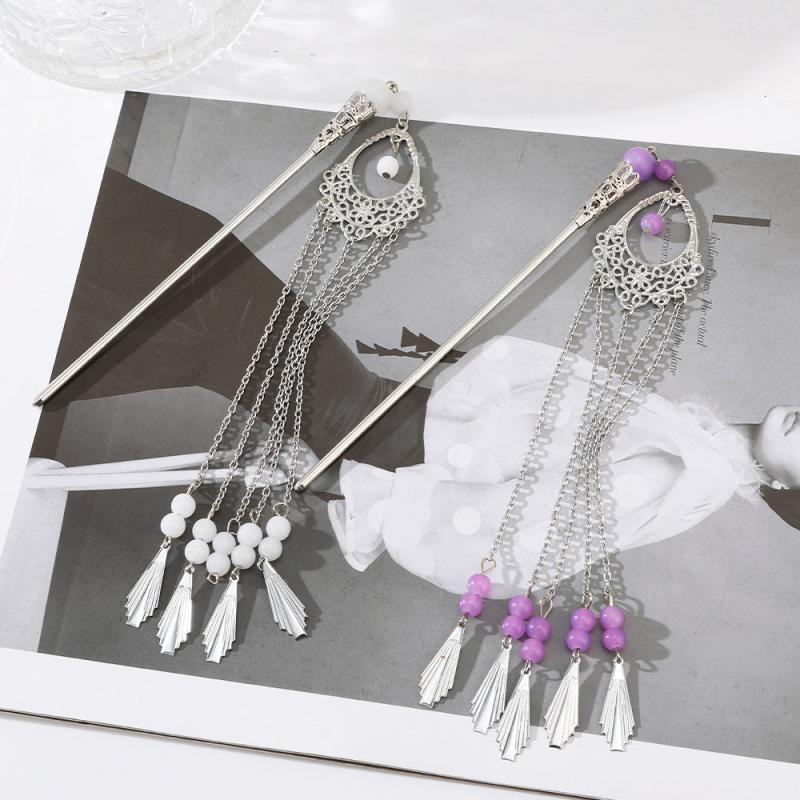 Tassel Decor Hollow Hair Pin Wedding Headwear