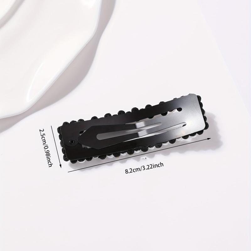 Alloy Hair Clip Faux Pearl Rhinestone Snap Clip Women Girls Hair Accessories