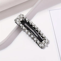 Alloy Hair Clip Faux Pearl Rhinestone Snap Clip Women Girls Hair Accessories