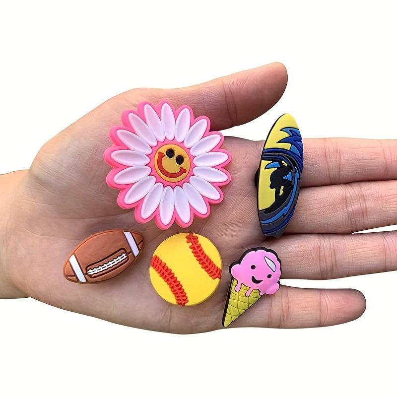 Cartoon Shoe Charms PVC Soft Shoe Decorations Casual Style Shoe Accessories