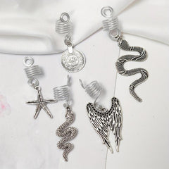 Metal Animal Tassel Hair Ring for Braids Women Girls Men