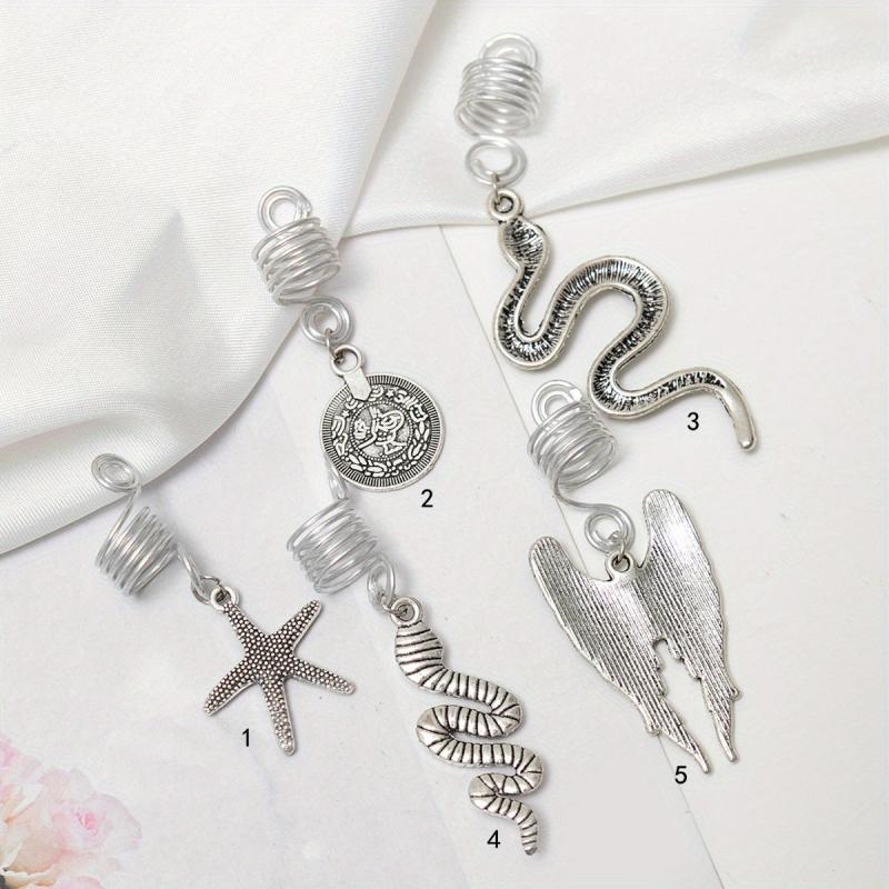 Metal Animal Tassel Hair Ring for Braids Women Girls Men