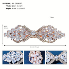 Zircon Side Clip Rhinestone Hair French Barrette