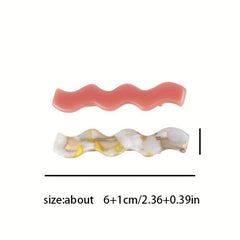 2pcs Sweet Colorful Hair Clips for Women Girls