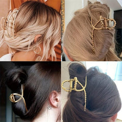 3pcs Golden Hair Claw Ponytail Holder Hair Accessories