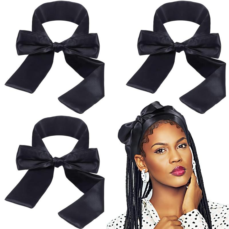 3pcs Satin Headbands Non Slip Makeup Facial Sport Yoga Headband