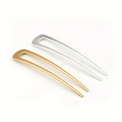 2pcs Alloy Hair Pin U Shaped Hair Fork Style Hair Clip For Women Girls Hair Clip