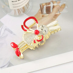 Rhinestone Rabbit Hair Claw Ponytail Shark Claw Hair Accessories
