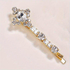 Vintage Rhinestone Hair Pin Alloy Hairpin Glitter Hair Clip