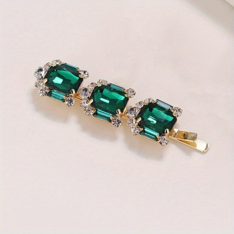 Vintage Rhinestone Hair Pin Alloy Hairpin Glitter Hair Clip