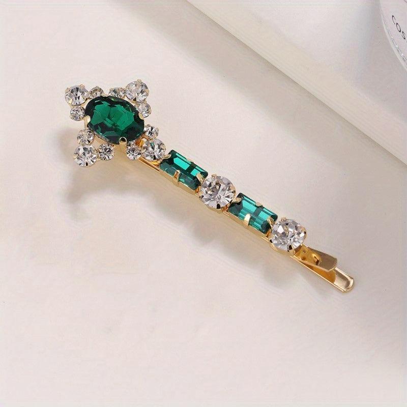 Vintage Rhinestone Hair Pin Alloy Hairpin Glitter Hair Clip