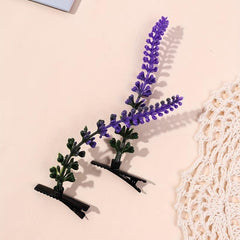 2pcs Lavender Decor Duck Billed Hair Clip for Hair Bangs Braids