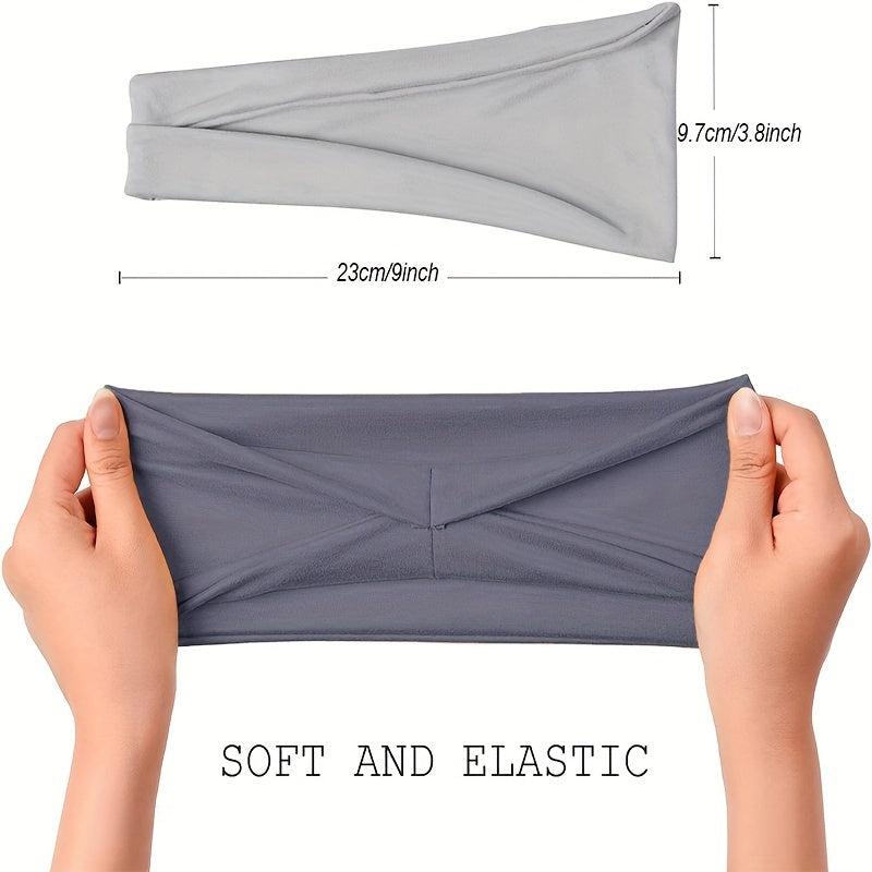 6pcs Sports Headband Non slip Elastic Sweatband For Fitness Stretches