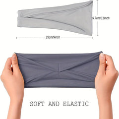 6pcs Sports Headband Non slip Elastic Sweatband For Fitness Stretches