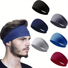 6pcs Sports Headband Non slip Elastic Sweatband For Fitness Stretches