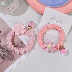 Women's Flower Glass Ball Hair Ring Hair Accessories