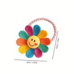 2pcs Sunflower Hair Tie Elastic Ponytail Holder for Baby Girls