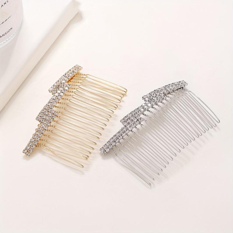 Rhinestone & Faux Pearl Hair Comb Hair Pin Bridal Wedding Headwear