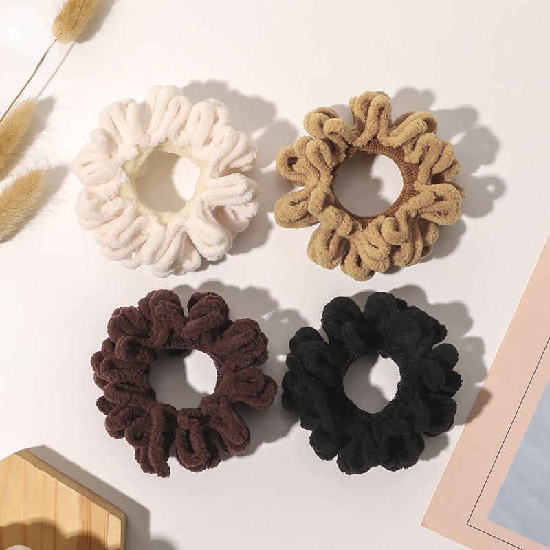 Flocking Hair Tie Seamless Hair Ring Ponytail Holder Hair Accessories