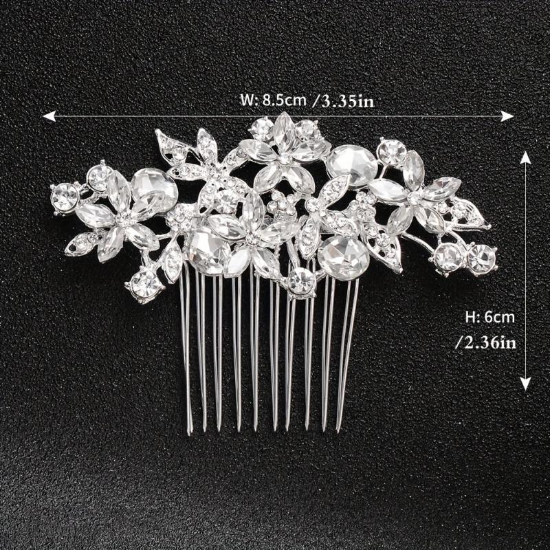 Bridal Crystal Rhinestone Hair Comb Side Insert Comb Head Jewelry