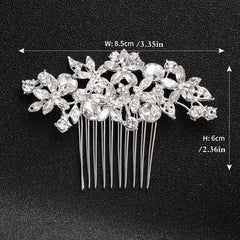 Bridal Crystal Rhinestone Hair Comb Side Insert Comb Head Jewelry