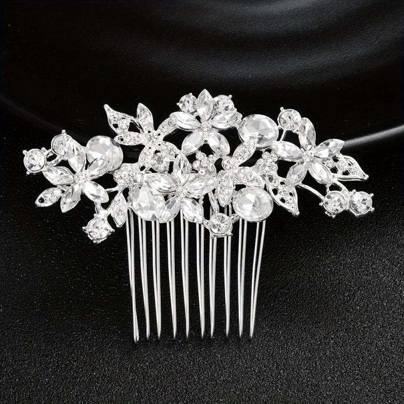 Bridal Crystal Rhinestone Hair Comb Side Insert Comb Head Jewelry