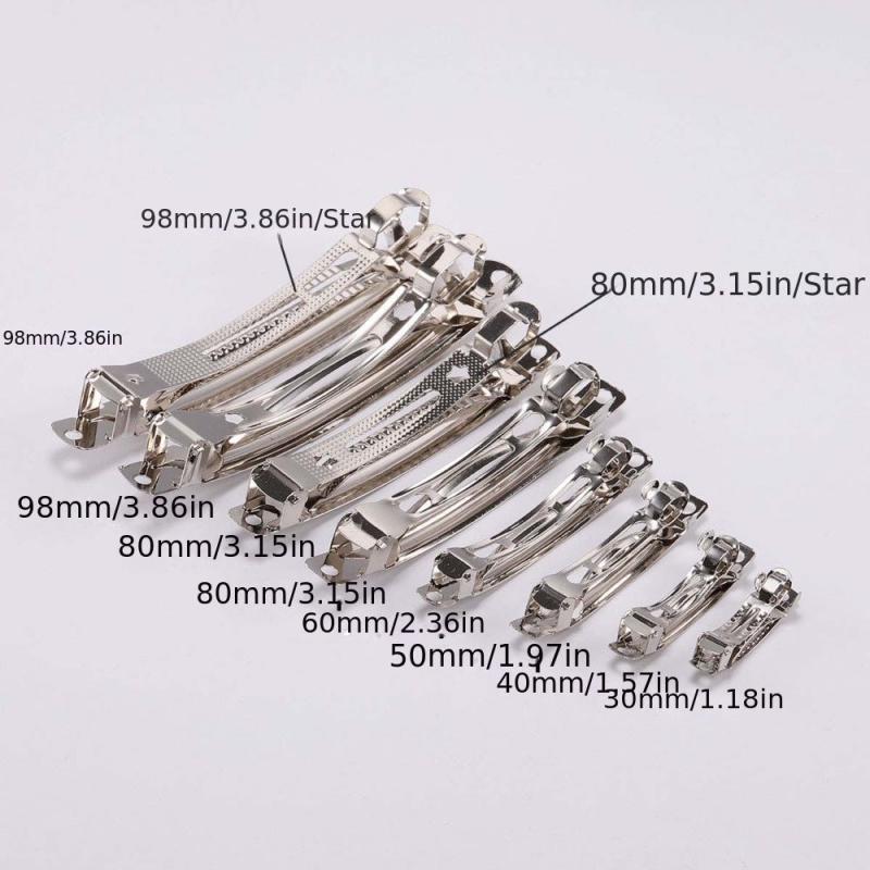 10pcs DIY French Barrette Style Hair Clip Hair Accessories For Women Girls