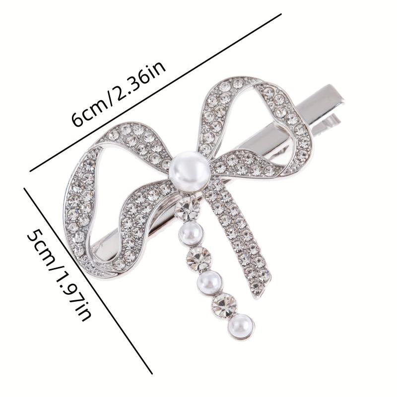 Sweet Pearl Bow Hair Clip for Women Girls