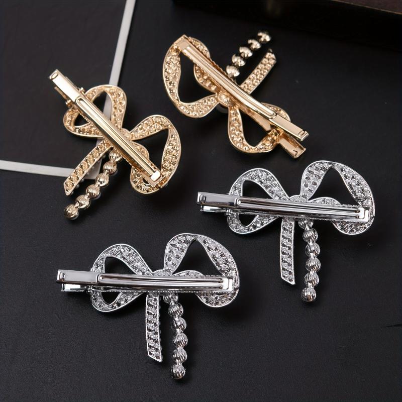 Sweet Pearl Bow Hair Clip for Women Girls