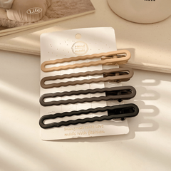 3pcs Hollow Hair Clip Wavy Duck Billed Star Shaped Hair Clip