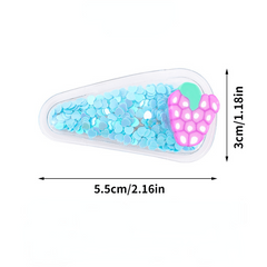 3pcs Baby Girls Fruit Hair Clip Sequin Snap Clip For Hair Bang Braids