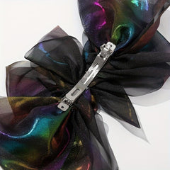 Big Bowknot Holographic Hair Clip French Barrette Hair Accessories