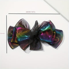 Big Bowknot Holographic Hair Clip French Barrette Hair Accessories